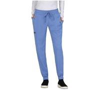KOI Basics Womens Jogger Scrub Pants- 761 Quinn Jogger, True Ceil, X-L Tall