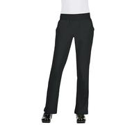 KOI Basics Women's Laurie Flare Leg Knit Waist Yoga Scrub Pant Medium Petite Black