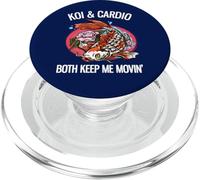 Koi & Cardio Both Keep Me Movin' Funny Koi Lover PopSockets PopGrip for MagSafe