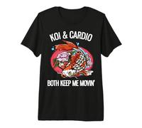 Koi & Cardio Both Keep Me Movin' Funny Koi Lover Premium T-Shirt