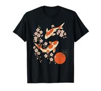 Koi Carp and Sakura Design Japanese Tradition in Bloom T-Shirt