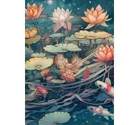 Koi Carp Art Birthday Card - Large A5