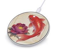 Koi Carp Bring Spring Round Fast Wireless Charging Pad