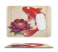Koi Carp Bring Spring Stitched Edge Mouse Pad