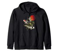 Koi Carp Fish with Bamboo, Japanese Art Zip Hoodie
