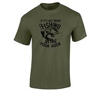 Koi Carp Fishing Gifts for Men, Fishing T Shirts for Men, Carp Fishing Accessories - Sling Your Hook - Fishing Clothing for Men Dad Birthday Fathers Day Military Green Size XXL