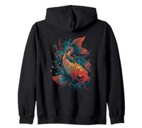 Koi Carp Japan - Strength & Endurance Design Zip Hoodie