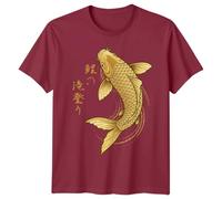 Koi Carp Japanese Calligraphy T Shirt - Traditional Kanji Art, Samurai Dragon Print, Yoga & Martial Arts Tee for Men Women
