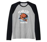 Koi Carp Samurai Warrior Raglan Baseball Tee