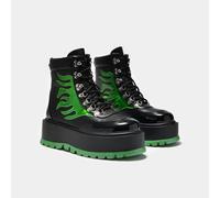 KOI CHA CHA CHA Hologram Flame Boots Laced Boots black green EU37