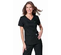 KOI Classics 247 Women's Nicole Scrub Top, Black, XS