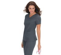 KOI Classics 247 Women's Nicole Scrub Top Charcoal XS