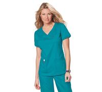 KOI Classics 247 Women's Nicole Scrub Top, Turquoise, M