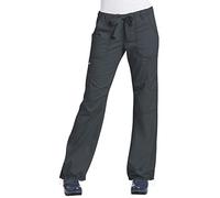 KOI Classics Women's Lindsey Drawstring Elastic Waist Scrub Pant Small Petite Charcoal