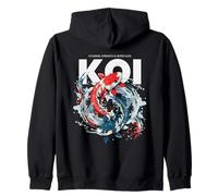 KOI COURAGE STRENGTH GOOD LUCK Zip Hoodie