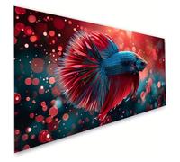 Koi Diamond Art Kits Adults, 5D Diamond Painting Animal Dimond Art for Kids Beginner, DIY Full Drill Crystal Arts and Crafts Canvas Paintings with Accessories, Home Wall Decor, Gifts 10x20cm G2-725