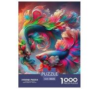 Koi Fish 1000 Piece Jigsaw Puzzle Family Game Creative Jigsaw Puzzles Unique Challenge Game for Adults And Kids 38x26cm/1000pcs
