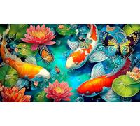 koi-fish 1000 Piece Jigsaw Puzzles for Adults Educational Games Jigsaw Puzzle Home Decors for Adults Gifts 38x26cm/1000pcs