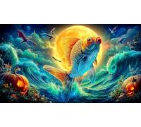 koi-fish 1000 Piece Jigsaw Puzzles for Adults Family Challenge Toys Jigsaw Puzzle Home Decoration for The Whole for Women, Gifts for Men 38x26cm/1000pcs