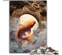 Koi Fish 1000 Piece Jigsaw Puzzles for Adults Gifts, Challenging Game for Is Ideal As A Gift for The Whole Family (26x38cm)