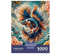 Koi Fish 1000-Piece Jigsaws Puzzles for Adults Challenging Puzzles Fun, Challenging & Brainteasing Games Gifts for Men And Women Home Decoration Puzzle 70x50cm/1000pcs