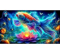koi-fish 1000 Pieces Jigsaw Puzzles for Adults Challenging Game Jigsaw Puzzle Home Decoration for The Whole for Women, Gifts for Men 75x50cm/1000pcs