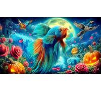 koi-fish 1000 Pieces Jigsaw Puzzles for Adults Challenging Game Jigsaw Puzzle Home Decoration for The Whole for Women, Gifts for Men 75x50cm/1000pcs