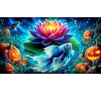 koi-fish 1000 Pieces Jigsaw Puzzles for Adults Educational Games Jigsaw Puzzle Home Decoration for The Whole for Women, Gifts for Men 38x52cm/1000pcs