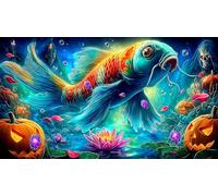 koi-fish 1000 Pieces Jigsaw Puzzles for Adults Educational Games Jigsaw Puzzle Home Decoration for The Whole for Women, Gifts for Men 75x50cm/1000pcs
