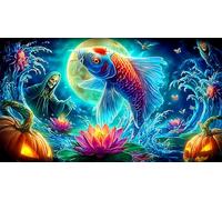 koi-fish 1000 Pieces Jigsaw Puzzles for Adults Educational Games Jigsaw Puzzle Home Decors for The Whole for Women, Gifts for Men 38x26cm/1000pcs