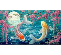 koi-fish 1000 Pieces Jigsaw Puzzles for Adults Family Challenge Toys Jigsaw Puzzle Home Decoration for The Whole for Women, Gifts for Men 75x50cm/1000pcs