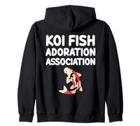 Koi Fish Adoration Association Japanese Carp Symbol Harmony Zip Hoodie