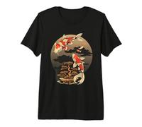 Koi Fish Bonsai Tree Japanese Art Japanese Koi Carp Fish Premium T-Shirt