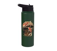Koi Fish Bonsai Tree Japanese Art Japanese Koi Carp Fish Stainless Steel Insulated Water Bottle