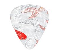 Koi Fish Corals Guitar Picks Gift Set - Smooth Durable Plectrums For Acoustic, Electric & Bass Guitar, Perfect Present For Guitar Lovers & Musicians