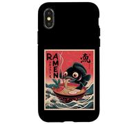 Koi Fish Eat Ramen Graphic Japanese Wave Anime Style Kawaii Case for iPhone X/XS