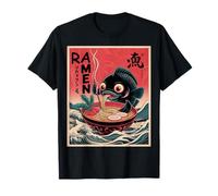 Koi Fish Eat Ramen Graphic Japanese Wave Anime Style Kawaii T-Shirt