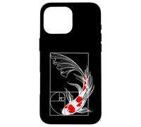 Koi Fish Geometry Fibonacci Spiral Japanese Case for iPhone 16 Pro Max