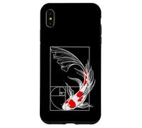 Koi Fish Geometry Fibonacci Spiral Japanese Case for iPhone XS Max