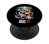 Koi Fish Japan Kawaii Carp Japanese Kanji Otaku Souvenir PopSockets Adhesive PopGrip