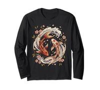 Koi Fish Japanese Art Aesthetic Sakura Cherry Blossom Carp Long Sleeve T-Shirt