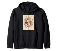 Koi Fish Japanese Art Aesthetic Sakura Cherry Blossom Carp Zip Hoodie