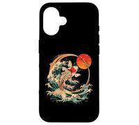 Koi Fish Japanese Art Japanese Koi Carp Fish Ocean Waves Case for iPhone 16