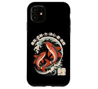 Koi Fish Japanese Kanji Carp Retro Anime Japan Souvenir Case for iPhone 11