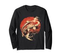 Koi Fish Japanese Koi Carp Fish Nishikigoi Fish Asian Carp Long Sleeve T-Shirt
