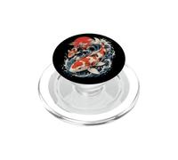 Koi Fish Japanese Wave Sunset Zen Carp Artwork PopSockets PopGrip for MagSafe
