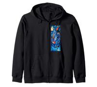 Koi Fish Japanese Zen Aesthetic Contemporary Abstract Art Zip Hoodie
