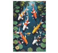 Koi Fish Jigsaw Puzzles for Adults 1000 Pieces Puzzle Brain Teaser And Children Premium Quality Wooden (78×53cm)