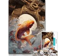 Koi Fish Jigsaw Puzzles for Adults Teenagers Jigsaws Puzzle,family Fun Games Is Ideal As A Gift for The Whole Family 50x75cm
