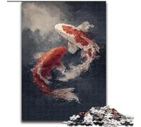 Koi Fish JigsawPuzzle 1000 Pieces for Adults, Challenging Game And Family Play with Matching Poster And Trivia Sheet (26x38cm)